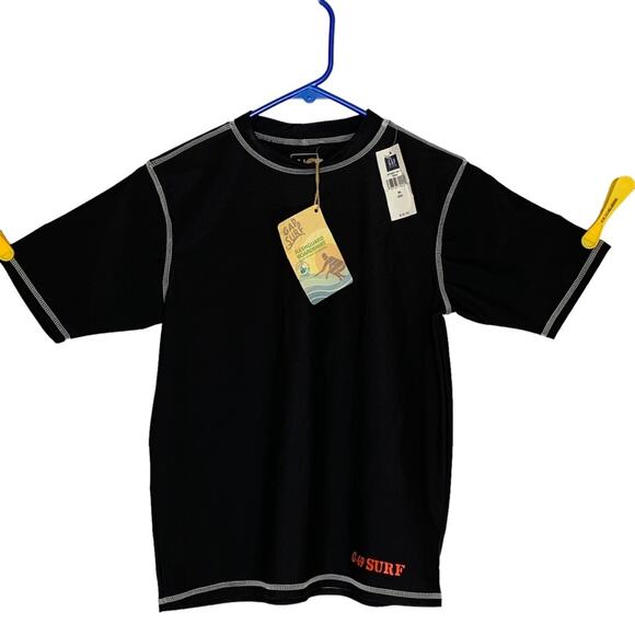 Gap NWT Kids Surf Rashguard Boardshirt Built in Sun Protection Black Size XL(12) - Picture 1 of 9